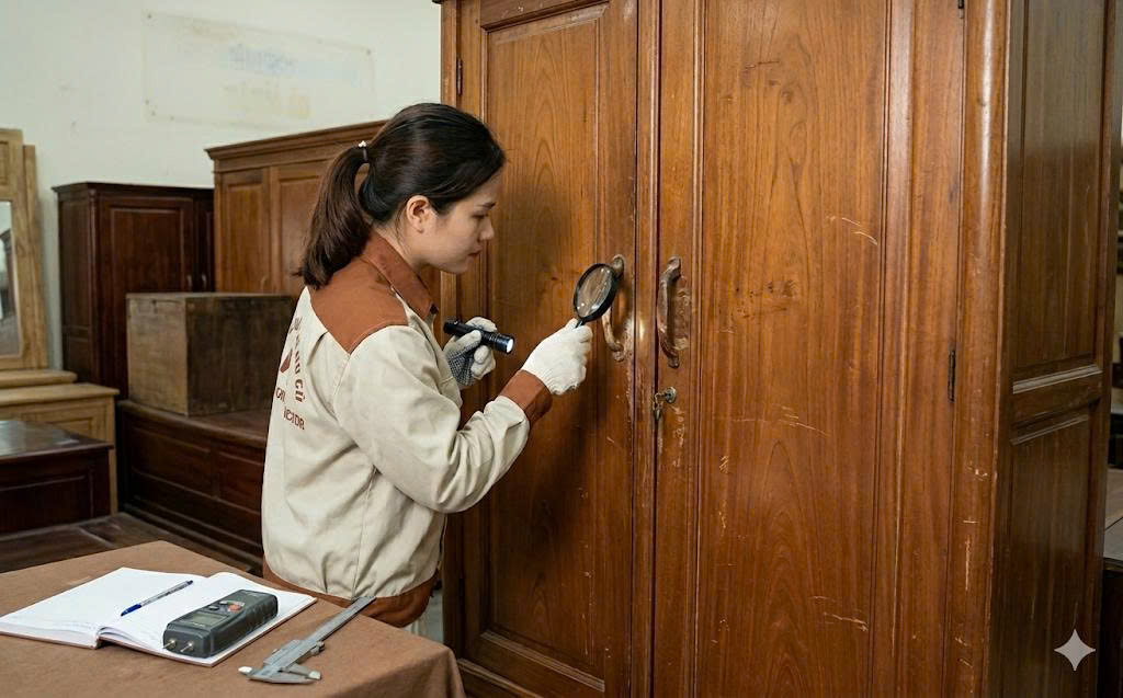 Kiểm định chất lượng gỗ tủ quần áo cũ